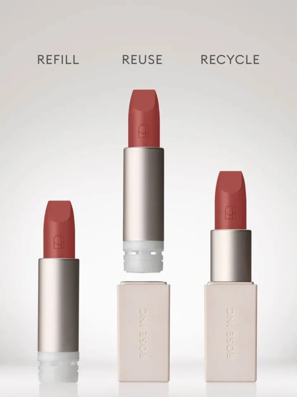 Rose Inc SATIN LIP COLOR RICH REFILLABLE LIPSTICK REFILL in ENIGMATIC 4g NEW
